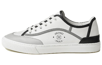 HERMES Get Low Top Stylish Skateboarding Shoes Men's White Gray