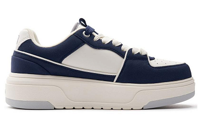 MLB Chunky Liner Anti-Slip Wear-Resistant Low-Top Skateboard Shoes Unisex White Blue