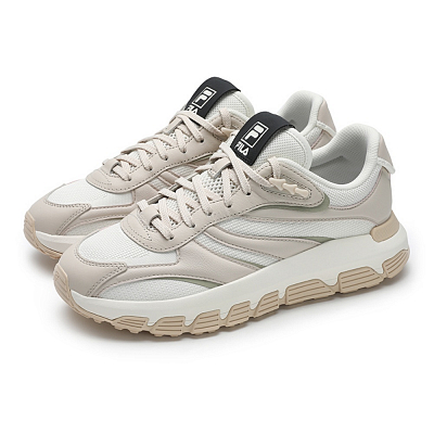 FILA Pioneer Series Low Top Running Shoes Women's Milk White Brown