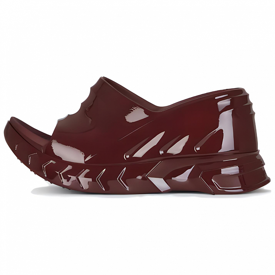Givenchy Marshmallow Rubber Sole Slide Slippers 11cm Women's Dark Red