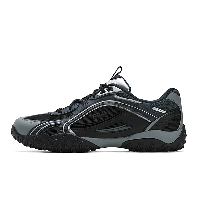 FILA PEBBLE Abrasion Resistant Low Top Running Shoes Men's Gray Blue