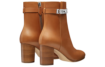 HERMES Saint Germain Ankle Boots 7cm Women's Dark Brown