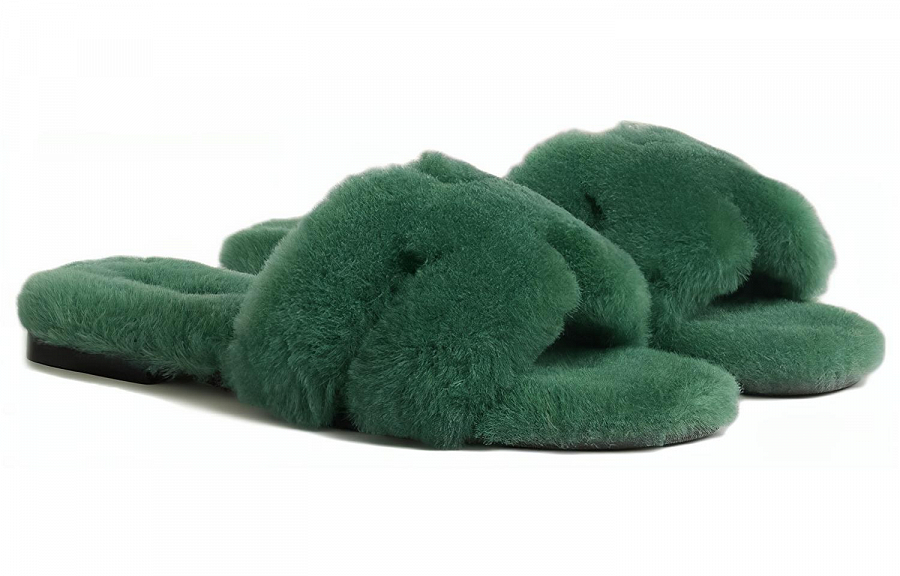 HERMES Oran Sandal Vert Anglais Sherling купить в интернет-магазине Yoocart с быстрой доставкой по России.