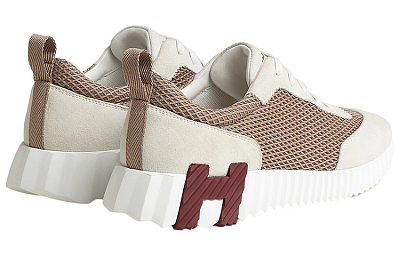 HERMES Bouncing Abrasion Resistant Low Top Sports Casual Shoes Women's Greige