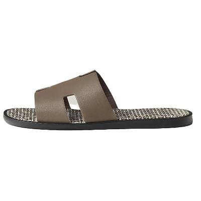 HERMES Slide Slippers Men's Gray