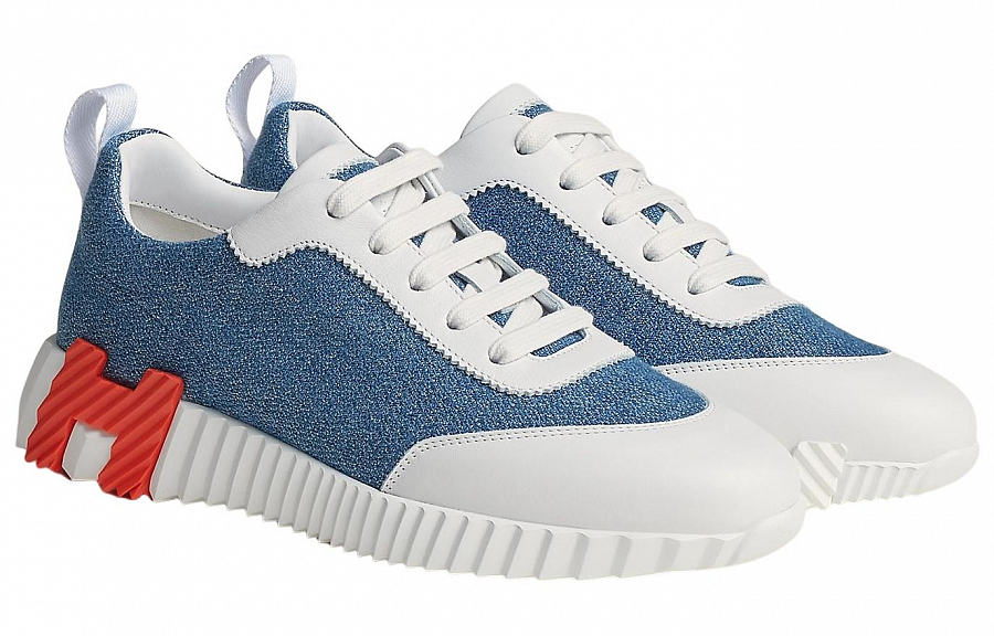 HERMES Bouncing Low Top Sports Casual Shoes Women's Blue купить в интернет-магазине Yoocart с быстрой доставкой по России.
