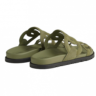 HERMES Extra Slide Slippers Women's Green