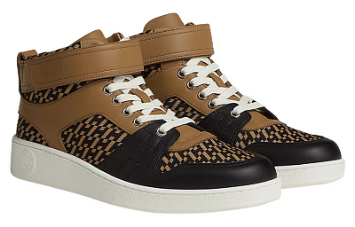 HERMES Freestyle Mid Top Stylish Skateboarding Shoes Men's Brown