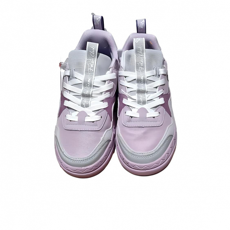 FILA FUSION BANK Anti-Slip Wear-Resistant Low-Top Skateboard Shoes Women's Purple Gray
