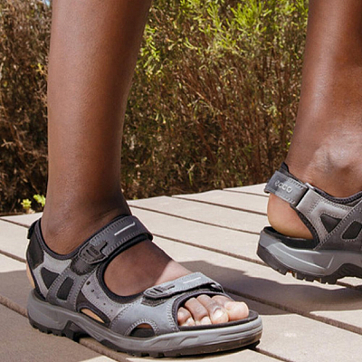 Ecco Yucatan Beach Sandals Men's Gray Blue