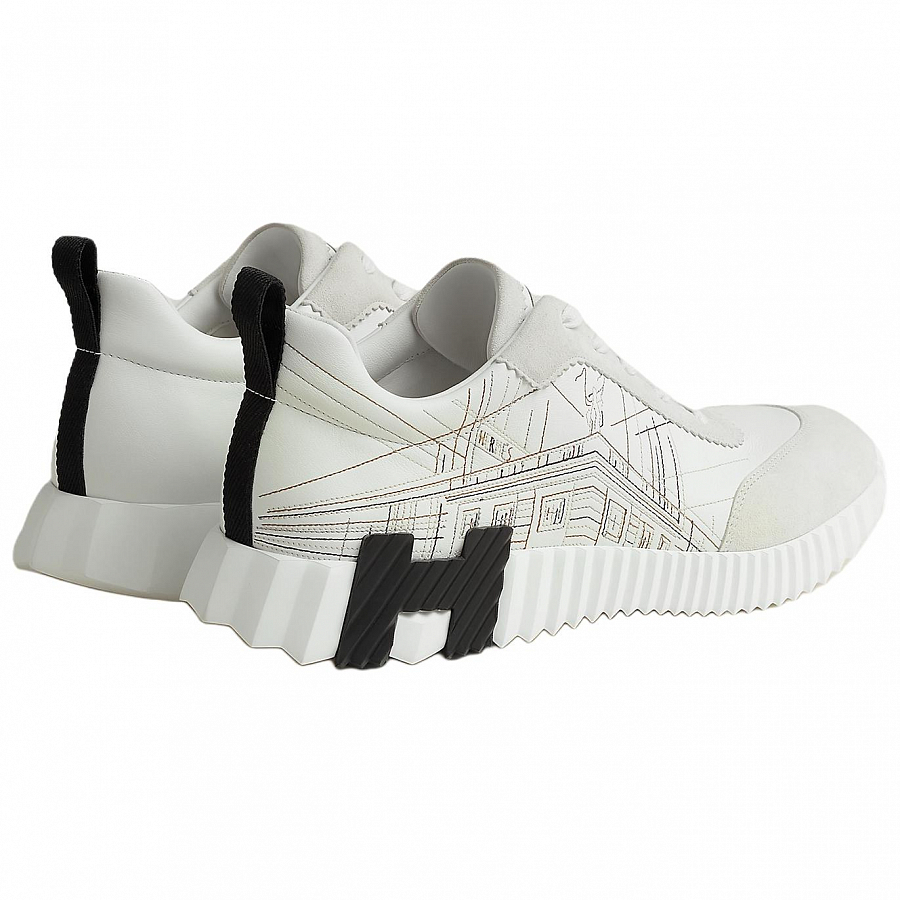 HERMES Bouncing Low-Top Casual Shoes Men White