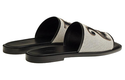HERMES Slide Slippers Men's Black