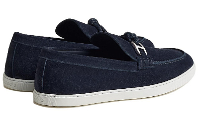 HERMES Ignacio Loafers Men's Marine Blue