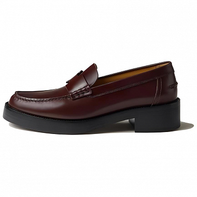 HERMES Hour Loafers Women's Red