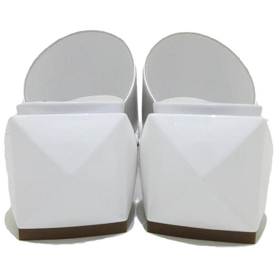 HERMES Cornelia Slide Slippers Women's White