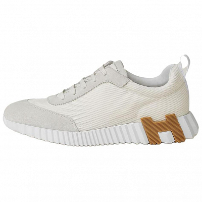 HERMES Bouncing Low Top Casual Shoes Women's White