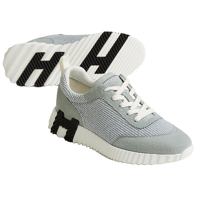 HERMES Bouncing Low-Top Casual Shoes Women's Gray