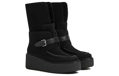HERMES Ankle Boot Ankle Boots 6.5cm Women's Black