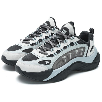 FILA FUSION SKY TRAIL DX Fishbone Head Cushioning, Wear Resistant Low Top Casual Shoes Women's Gray Blue