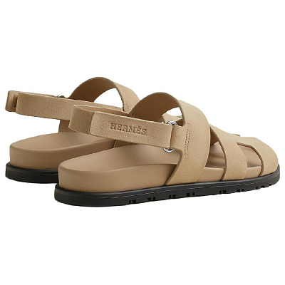 HERMES Genius One Strap Sandals Women's Beige