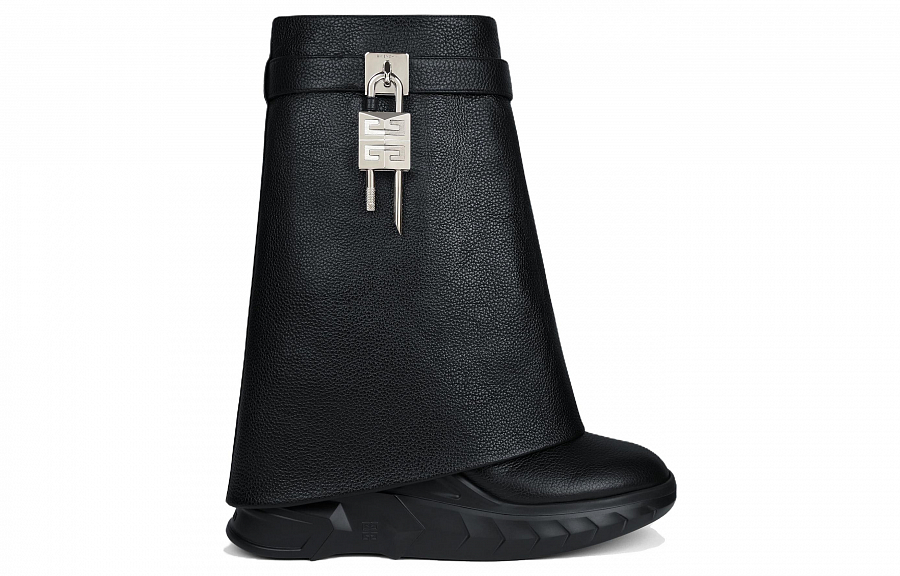 Givenchy Shark Lock Ankle Boots 8cm Women's Black