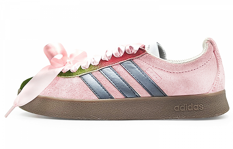 Adidas Neo VL Court Lifestyle Slip Resistant Cushioning Abrasion Resistant Low Top Skateboard Shoes Unisex Pink Green купить в интернет-магазине Yoocart с быстрой доставкой по России.