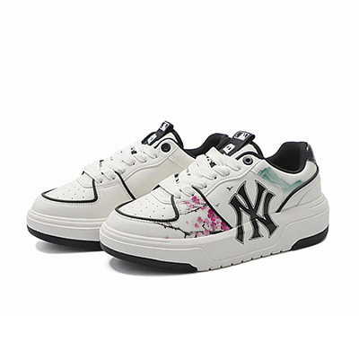 MLB Chunky Liner Skateboard Shoes Unisex Low Top Beige/White