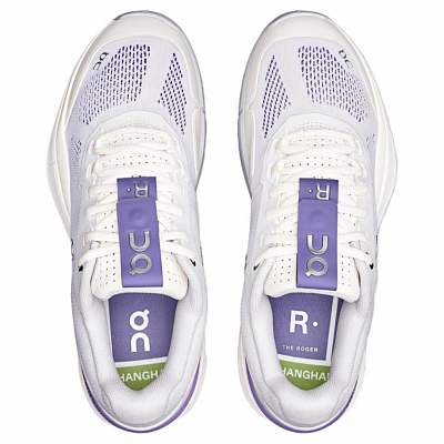 On The Roger Pro Anti-Slip Wear-Resistant Low-Top Tennis Shoes Women's White Purple
