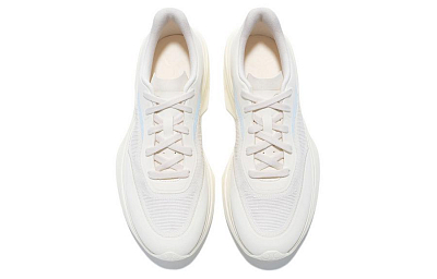 LI NING 1990 Rebound Cushioning Height Increase Low Top Casual Running Shoes Women's White Blue