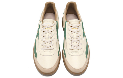LI-NING 1990 Clouds Slip-Resistant Cushioning Wear-Resistant Low-Top Skateboard Shoes Men's Beige Green