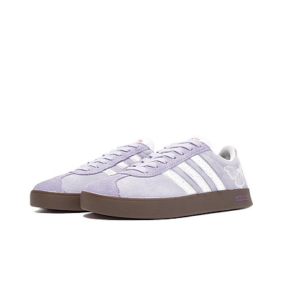 Adidas Neo VL Court Lifestyle Anti Slip Wear Resistant Low Top Skateboard Shoes Unisex Purple White