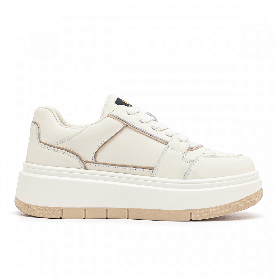 Lee White Sneakers Cushioning, Breathable, Height Increasing Low Top Skateboard Shoes Women's