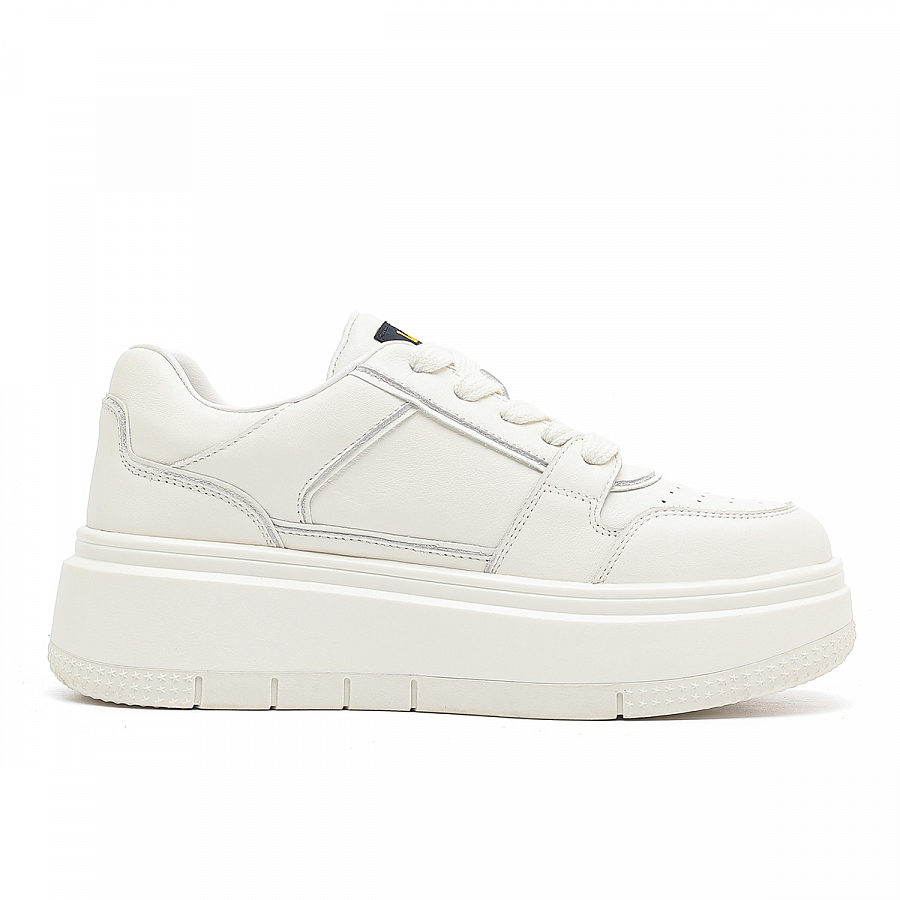 Lee White Sneakers Cushioning, Breathable, Height Increasing Low Top Skateboard Shoes Women's