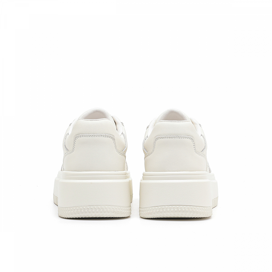 Lee White Sneakers Cushioning, Breathable, Height Increasing Low Top Skateboard Shoes Women's