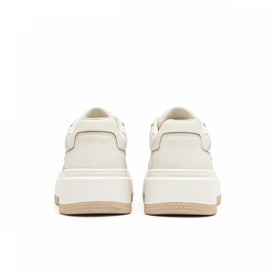 Lee White Sneakers Cushioning, Breathable, Height Increasing Low Top Skateboard Shoes Women's