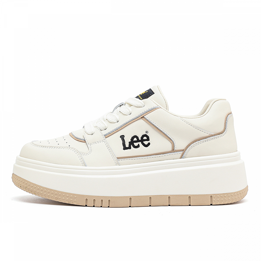 Lee White Sneakers Cushioning, Breathable, Height Increasing Low Top Skateboard Shoes Women's