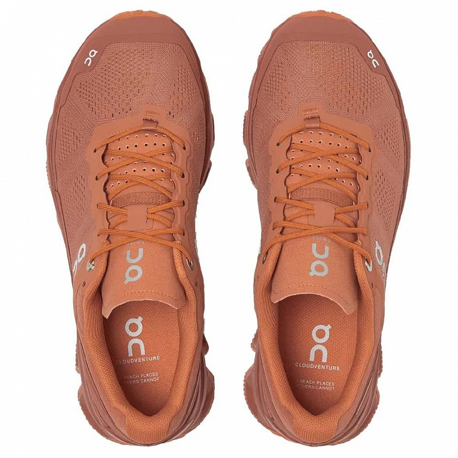 On Cloudventure Anti Slip Wear Resistant Low Top Casual Running Shoes Women's Dark Orange