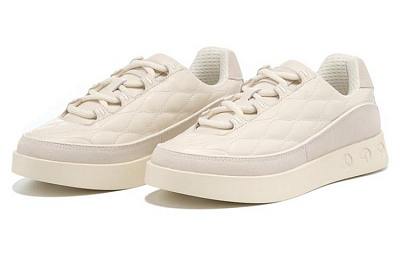 LI NING 1990 Classic Collection Bellflower 3 Wear resistant And Lightweight Low Top Skateboard Shoes Women's Ecru