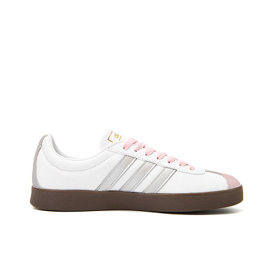 Adidas Neo VL Court 2.0 Non slip Lightweight Low Top Skateboard Shoes Unisex White Pink