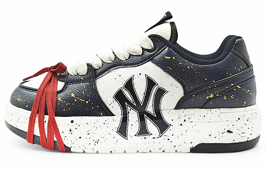 MLB Chunky Liner Abrasion Resistant Slip Resistant Low Top Skateboard Shoes Unisex Navy Blue