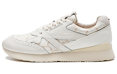 LI-NING 1990 Cushioning Anti-Slip And Wear-Resistant Low-Top Running Shoes Women's Ecru