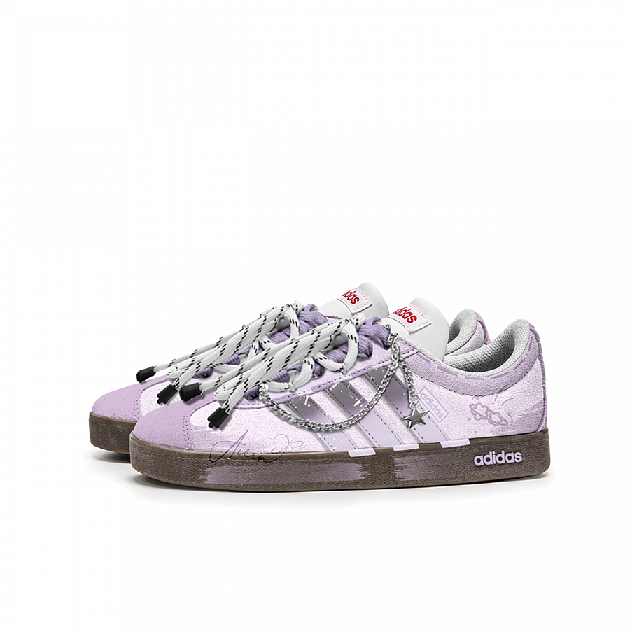 Adidas Neo VL Court 2.0 Skateboard Shoes Unisex Low Top Purple/Brown купить в интернет-магазине Yoocart с быстрой доставкой по России.