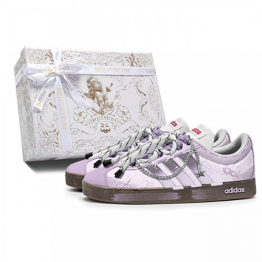 Adidas Neo VL Court 2.0 Skateboard Shoes Unisex Low Top Purple/Brown купить в интернет-магазине Yoocart с быстрой доставкой по России.
