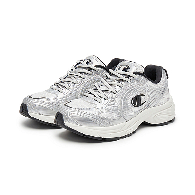 Champion Low Top Running Shoes Unisex Silver White/Black