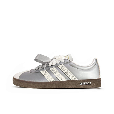 Adidas Neo VL Court 2.0 Skateboard Shoes Unisex Low Top Silver/White