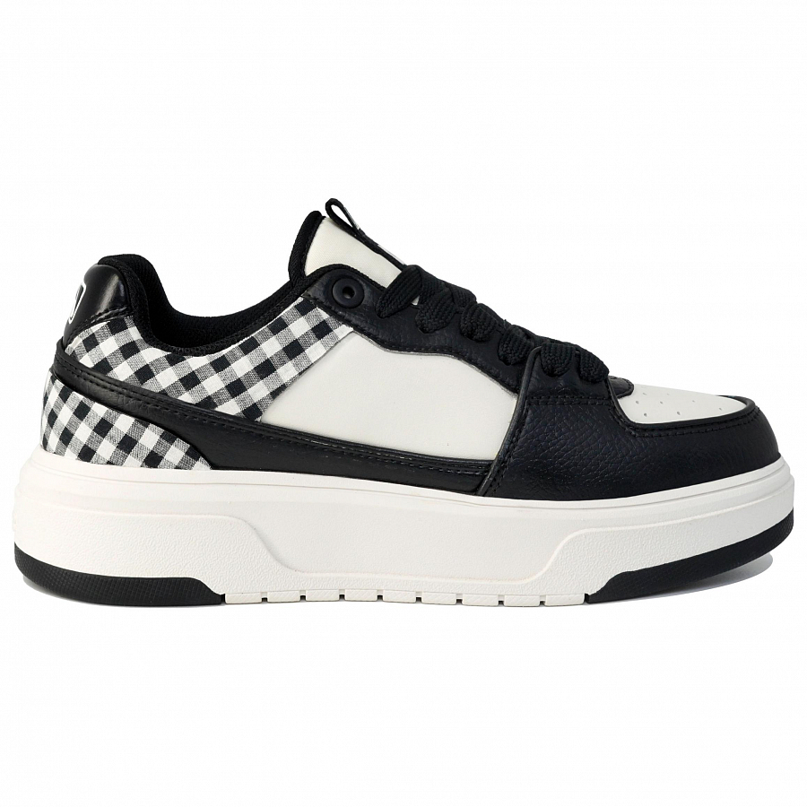 MLB Chunky Liner Slip-Resistant Low-Top Skateboard Shoes Unisex Black White