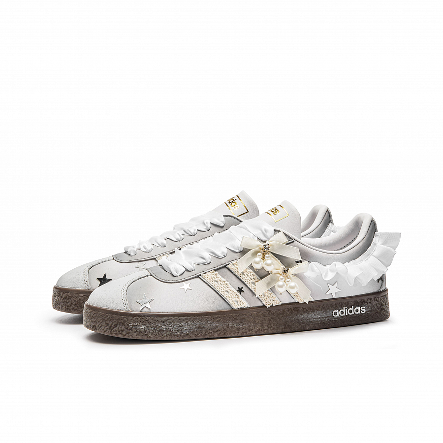 Adidas Neo VL Court 2.0 Girlish Style Cushioning Low Top Skateboard Shoes Unisex Silver Brown купить в интернет-магазине Yoocart с быстрой доставкой по России.