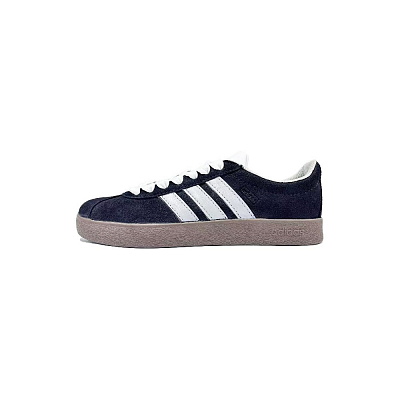 Adidas Neo VL Court 2.0 Plain Raft Black Tone Slip Resistant Balance Low Top Skateboard Shoes Unisex Black