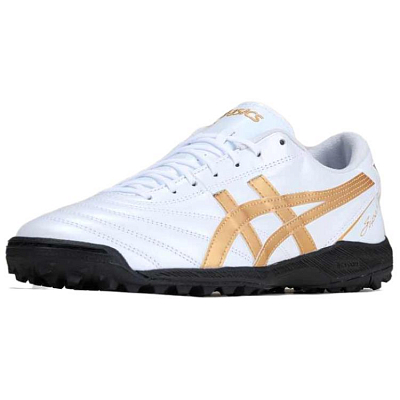 Asics C3 TF Turf Soccer Shoes Men's White Gold