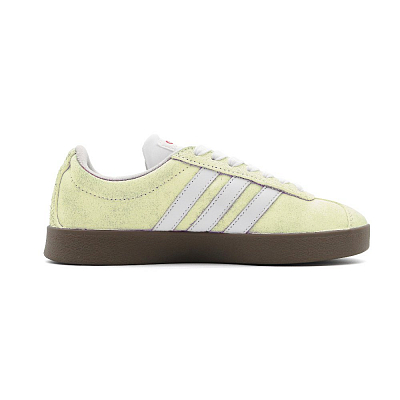 Adidas Neo Vl Court Classic Non slip Lightweight Low Top Skateboard Shoes Unisex Yellow White
